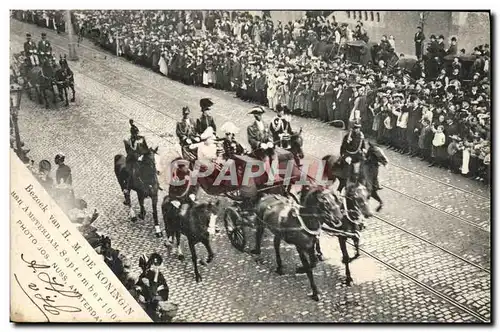 Ansichtskarte AK Bezoek van HM de Koningin Amsterdam September 1910