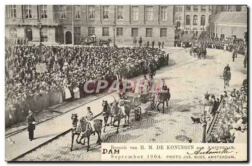 Ansichtskarte AK Bezoek Van Koningin Amsterdam Septembre 1904