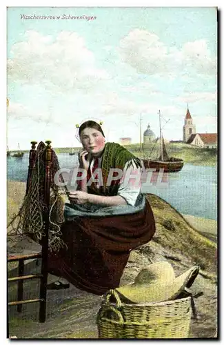 Cartes postales Scheveningen Visschersvrouw Peche