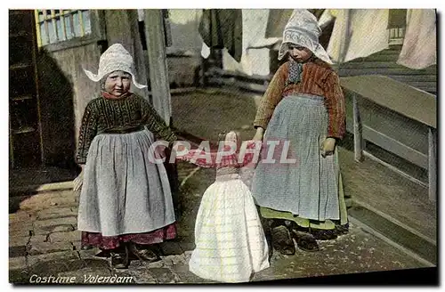 Cartes postales Costume Volendam Enfants Folklore