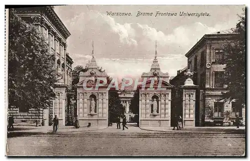 Cartes postales Warszawa Brama Frontowa Uniwersytetu Pologne Poland Polska