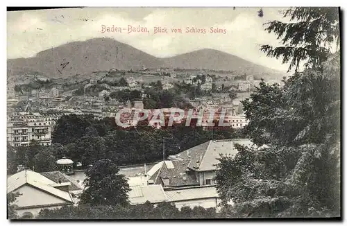 Cartes postales Baden Baden Blick vom Schloss Solms