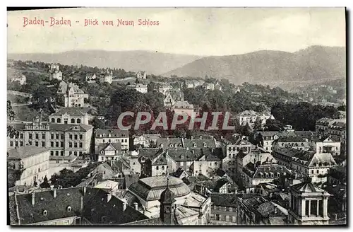 Cartes postales Baden Baden Blick Vom Neuen Schloss