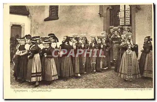 Cartes postales Kirchgang Folklore