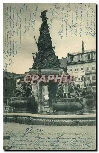 Cartes postales Mannheim Der Brunnen auf dem Paradeplatz