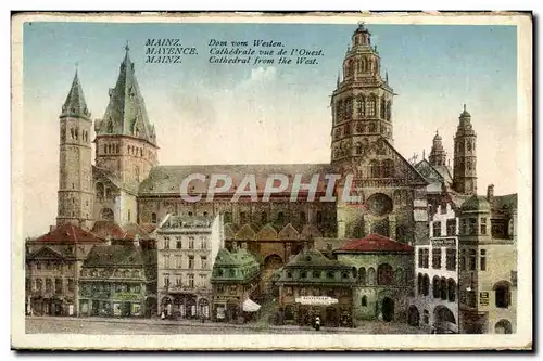 Cartes postales Mainz Dom Vom Westen