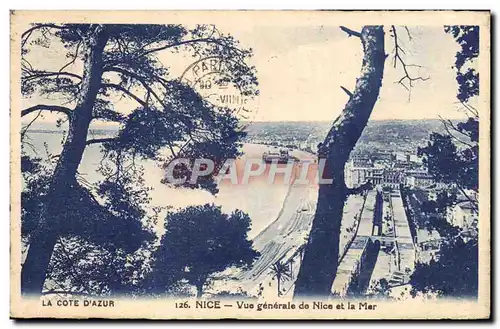 Cartes postales Nice Vue Generale de Nice et la Mer