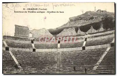 Cartes postales Orange Interieur du Theatre Antique Gradins de face