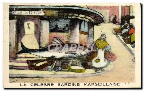 Cartes postales Marseille La Celebre Sardine marseillaise Poisson