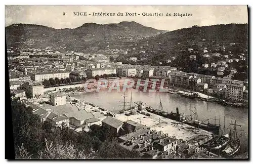 Cartes postales Nice Interieur du Port Quartier de Riquier Bateaux