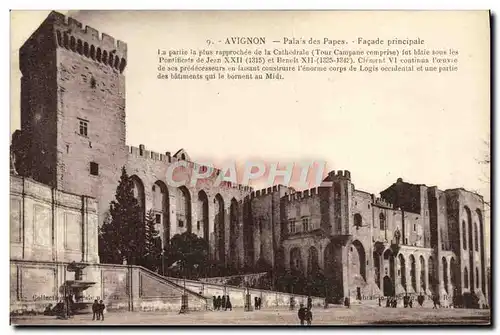 Cartes postales Avignon Palais des Papes Facade principale