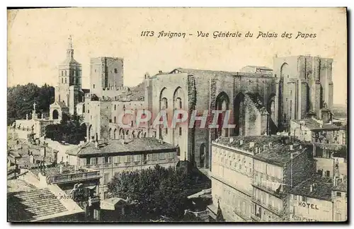 Cartes postales Avignon Vue Generale du Palais des Papes