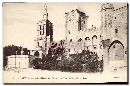 Cartes postales Avignon Notre Deme des Doms et la Tour Campana