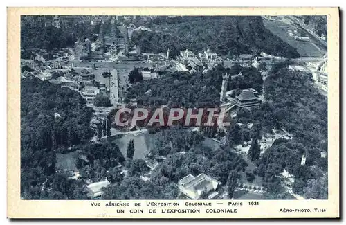 Cartes postales Exposition Coloniale Internationale De Paris 1931 Vue aerienne Un coin de l&#39exposition