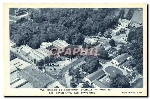 Cartes postales Exposition Coloniale Internationale De Paris 1931 Vue aerienne Les Beaux Arts Les Etats Unis