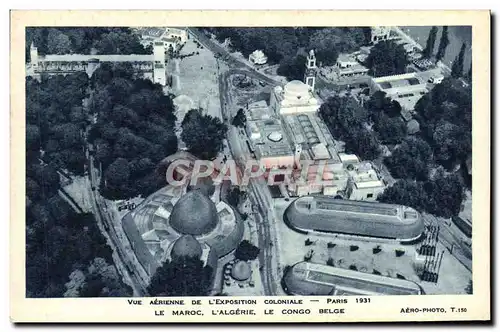 Cartes postales Exposition Coloniale Internationale De Paris 1931 Vue aerienne Maroc Algerie Congo Belge