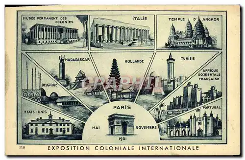 Cartes postales Exposition Coloniale Internationale De Paris 1931 Musee permanent Temple d&#39Angkor