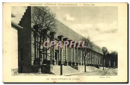 Cartes postales Exposition Coloniale Internationale De Paris 1931 palais principal de l&#39Italie