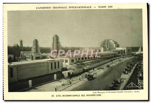 Cartes postales Exposition Coloniale Internationale De Paris 1931 Cite internationale des informations