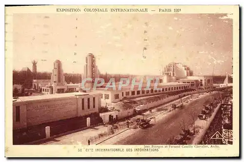 Cartes postales Exposition Coloniale Internationale De Paris 1931 Cite internationale des informations