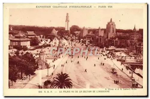 Cartes postales Exposition Coloniale Internationale De Paris 1931 AOF Le palais vu de la section de l&#39Indochi