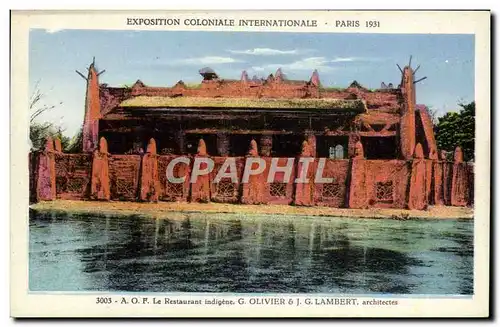 Ansichtskarte AK Exposition Coloniale Internationale De Paris 1931 AOF Le restaurant indigene