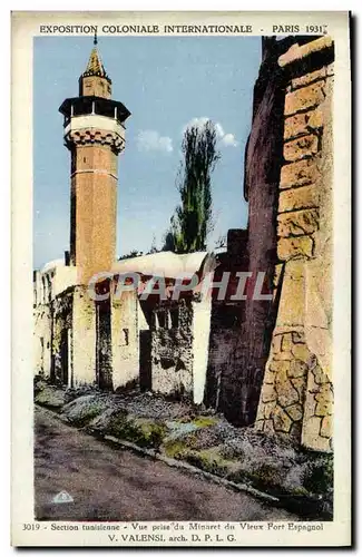 Cartes postales Exposition Coloniale Internationale Paris 1931 Vue du minaret prise du vieux port espagnol