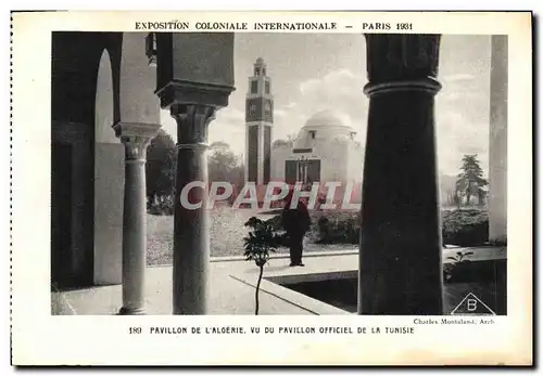 Cartes postales Exposition Coloniale Internationale Paris 1931 Le pavillon de l'Algerie vu du pavillon offici