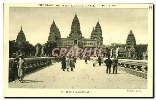 Cartes postales Exposition Coloniale Internationale Paris 1931 Temple d&#39Angkor Vat