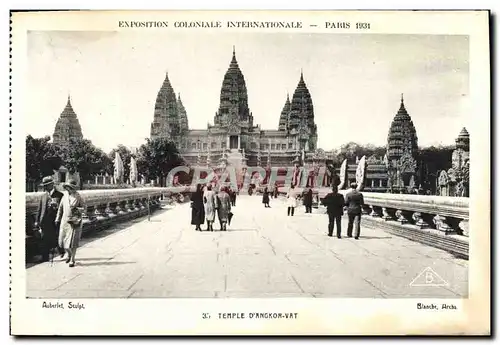 Cartes postales Exposition Coloniale Internationale Paris 1931 Temple d&#39Angkor Vat