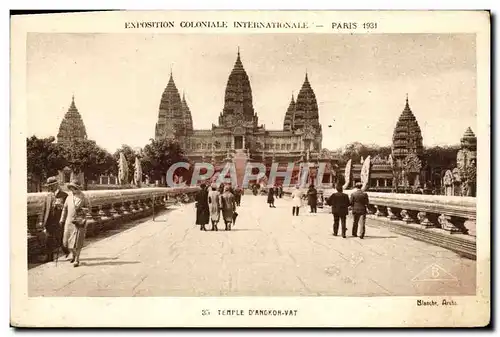 Cartes postales Exposition Coloniale Internationale Paris 1931 Temple d&#39Angkor Vat