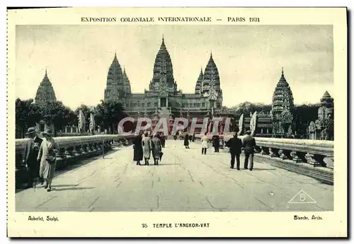 Cartes postales Exposition Coloniale Internationale Paris 1931 Temple d&#39Angkor Vat