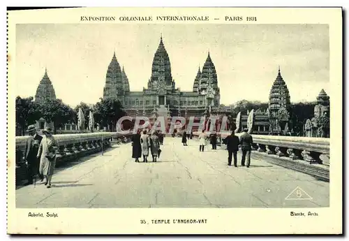 Cartes postales Exposition Coloniale Internationale Paris 1931 Temple d&#39Angkor Vat