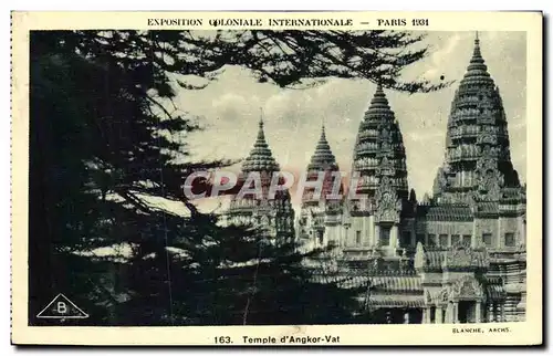Cartes postales Exposition Coloniale Internationale Paris 1931 Temple d'Angkor Vat