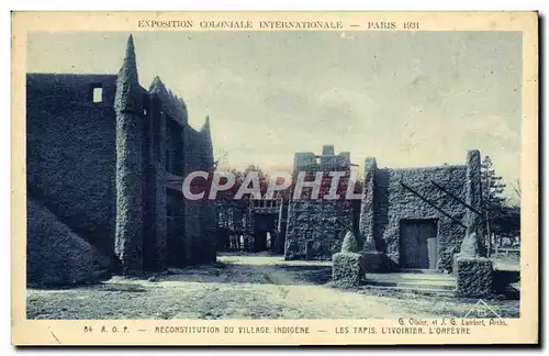 Cartes postales Exposition Coloniale Internationale Paris 1931 AOF Village indigene