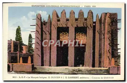 Ansichtskarte AK Exposition Coloniale Internationale Paris 1931 AOF La mosquee indigene