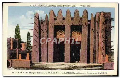 Cartes postales Exposition Coloniale Internationale Paris 1931 AOF La mosquee indigene