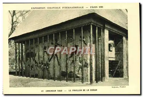 Ansichtskarte AK Exposition Coloniale Internationale Paris 1931 Cameroun Togo Le pavillon de la chasse