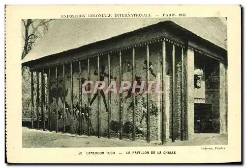 Ansichtskarte AK Exposition Coloniale Internationale Paris 1931 Cameroun Togo Le pavillon de la chasse