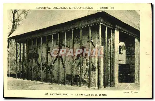 Ansichtskarte AK Exposition Coloniale Internationale Paris 1931 Cameroun Togo Le pavillon de la chasse