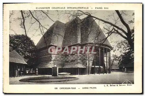 Ansichtskarte AK Exposition Coloniale Internationale Paris 1931 Cameroun Togo Grand palais