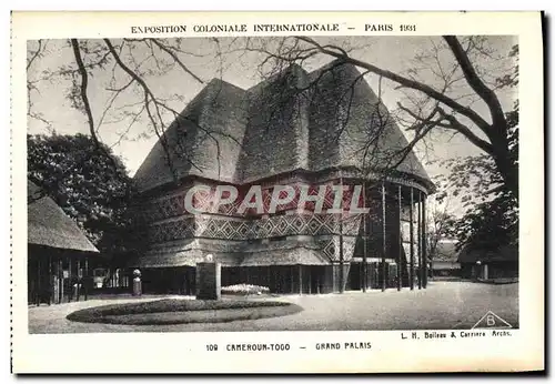 Ansichtskarte AK Exposition Coloniale Internationale Paris 1931 Cameroun Togo Grand palais