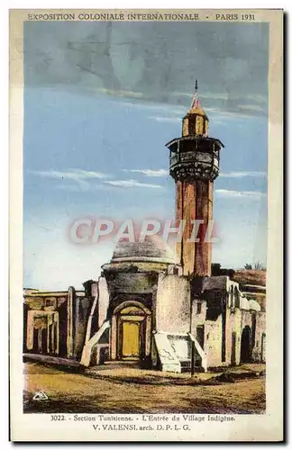 Cartes postales Exposition Coloniale Internationale Paris 1931 Section tunisienne Entree du village indigene