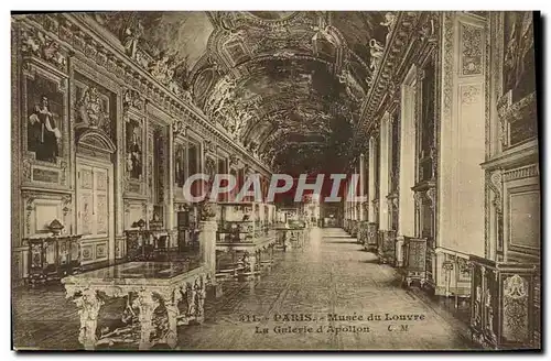 Cartes postales Paris Musee Du Louvre La Galerie D&#39Apollon