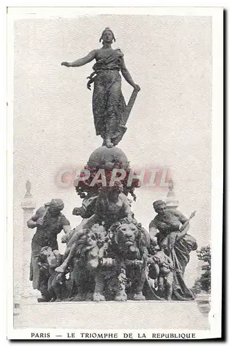 Cartes postales Paris Le Triomphe De La Republique Lion