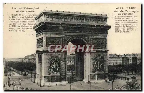 Cartes postales Paris Arc De Triomphe De l&#39Etoile