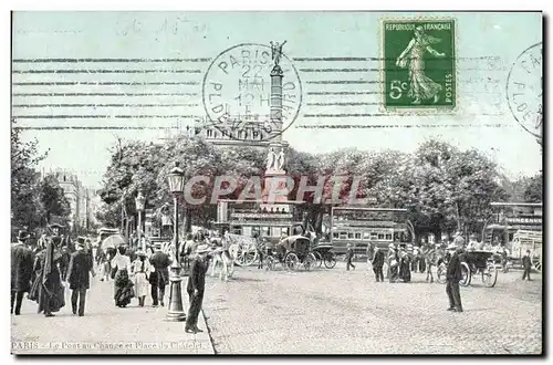 Ansichtskarte AK Paris Le Pont Au Change Et Place Du Chatelet