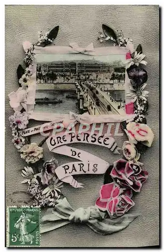 Cartes postales Une pensee de Paris Place de la Concorde