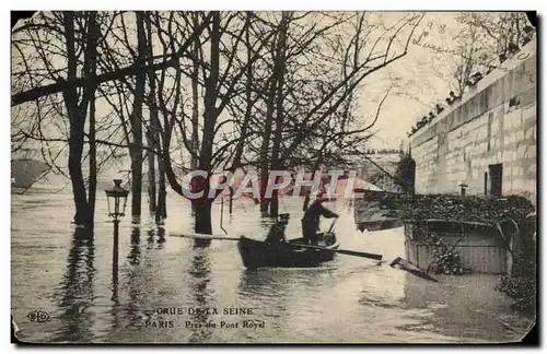 Ansichtskarte AK Crue De La Seine Paris Pres Du Pont Royal