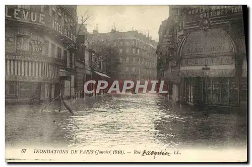 Ansichtskarte AK Inondations De Paris Rue Pasquier